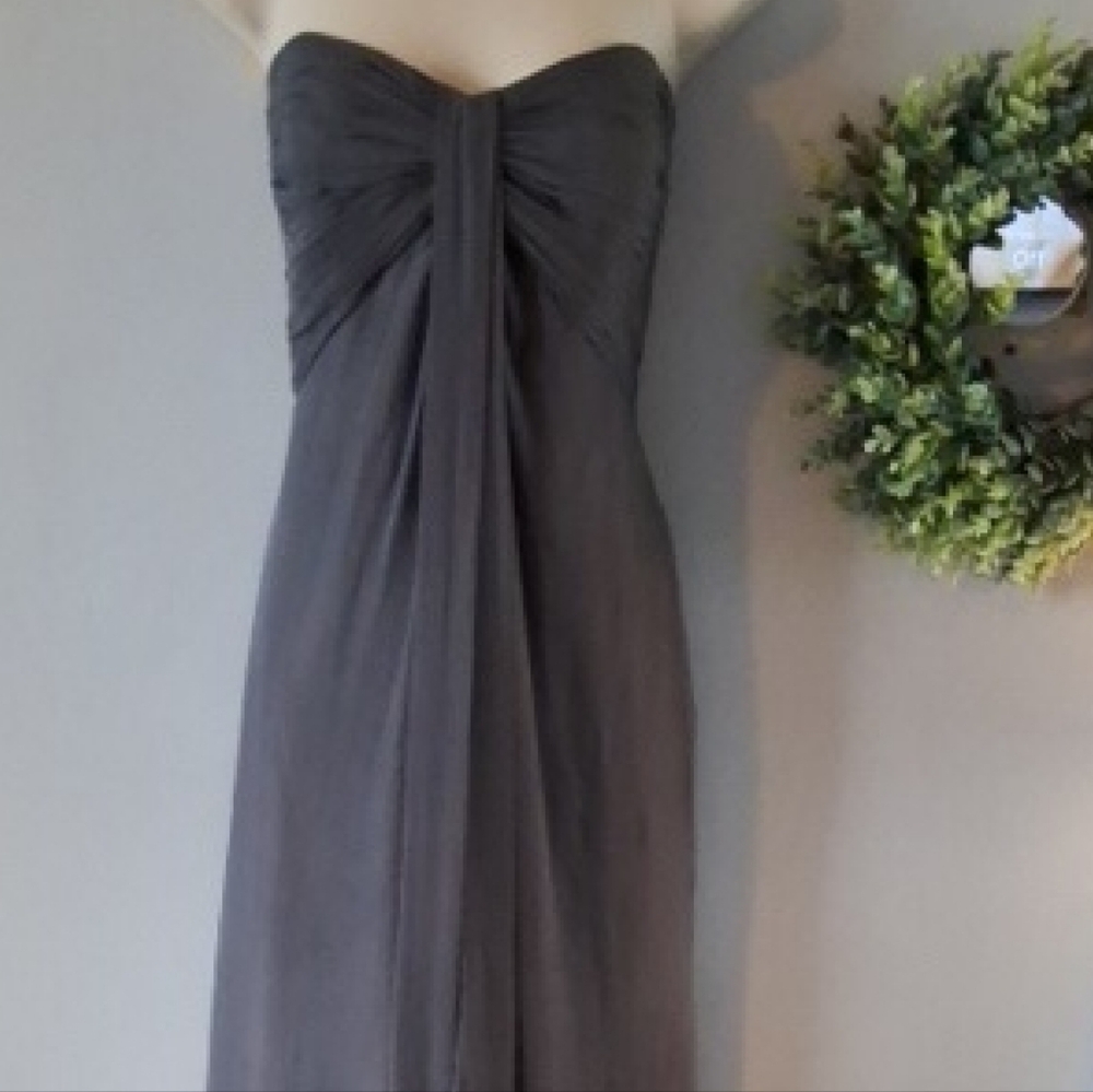 Laundry by Design Elegant Gray Strapless Evening Dress 31